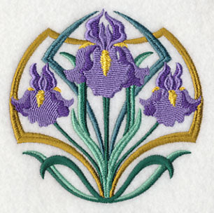 Art Deco Iris - Circle