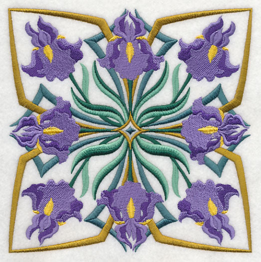 Art Deco Iris - Square