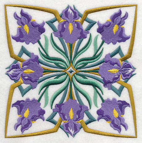 Art Deco Iris - Square