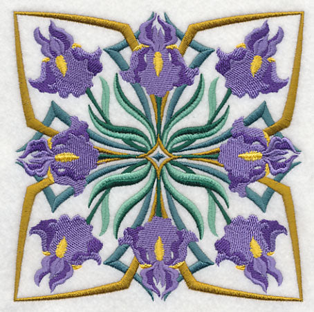 Art Deco Iris - Square