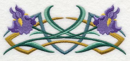 Art Deco Iris - Horizontal Border