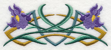 Art Deco Iris - Horizontal Border