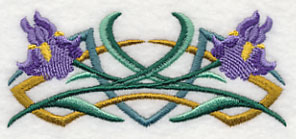 Art Deco Iris - Horizontal Border