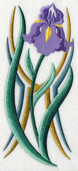 Art Deco Iris - Vertical Border