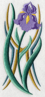 Art Deco Iris - Vertical Border