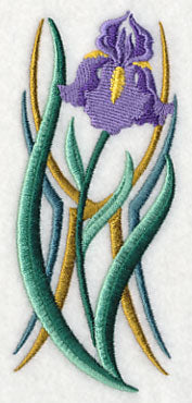 Art Deco Iris - Vertical Border