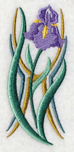 Art Deco Iris - Vertical Border