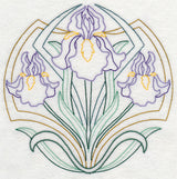 Art Deco Iris - Circle (Vintage)