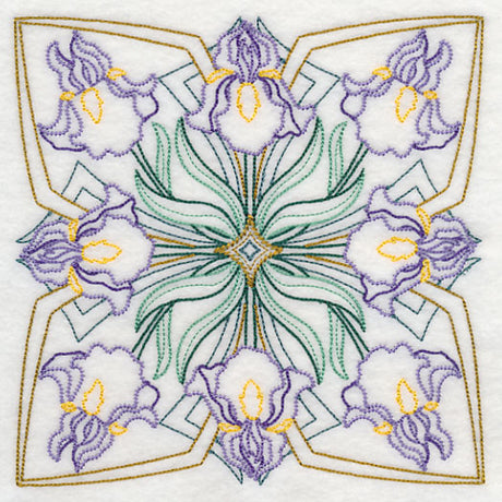Art Deco Iris - Square (Vintage)