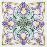 Art Deco Iris - Square (Vintage)