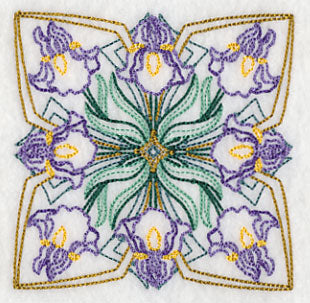 Art Deco Iris - Square (Vintage)