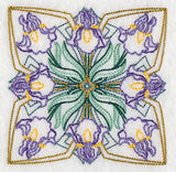 Art Deco Iris - Square (Vintage)