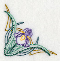 Art Deco Iris - Corner (Vintage)