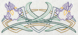Art Deco Iris - Horizontal Border (Vintage)