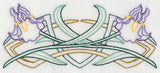 Art Deco Iris - Horizontal Border (Vintage)