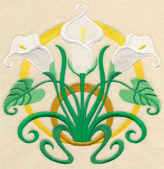 Art Deco Calla Lily - Circle