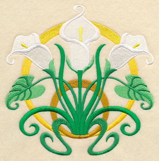 Art Deco Calla Lily - Circle