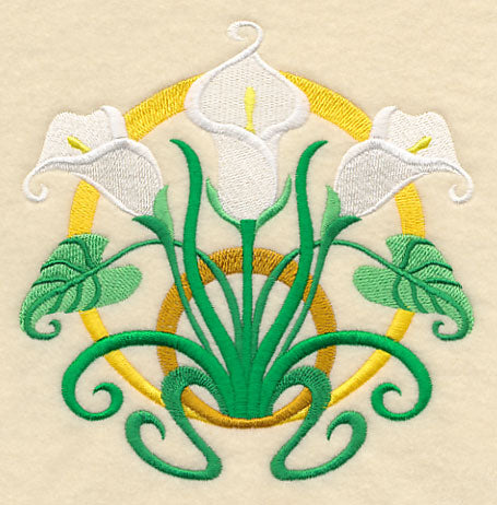 Art Deco Calla Lily - Circle