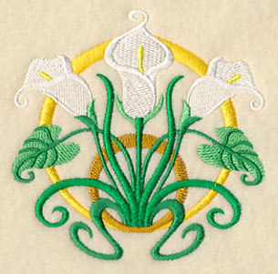 Art Deco Calla Lily - Circle