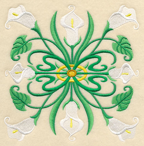 Art Deco Calla Lily - Square
