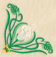 Art Deco Calla Lily - Corner