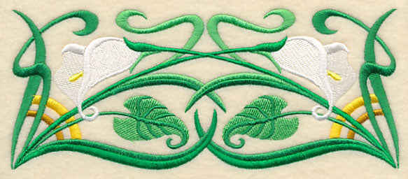 Art Deco Calla Lily - Horizontal Border