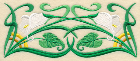 Art Deco Calla Lily - Horizontal Border