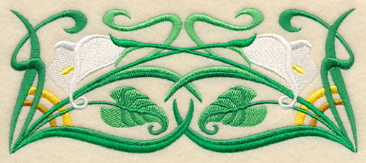 Art Deco Calla Lily - Horizontal Border