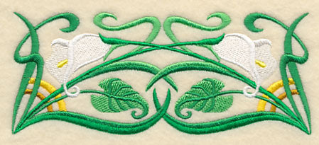 Art Deco Calla Lily - Horizontal Border