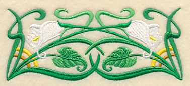 Art Deco Calla Lily - Horizontal Border