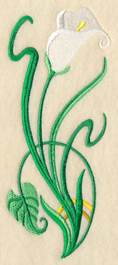 Art Deco Calla Lily - Vertical Border