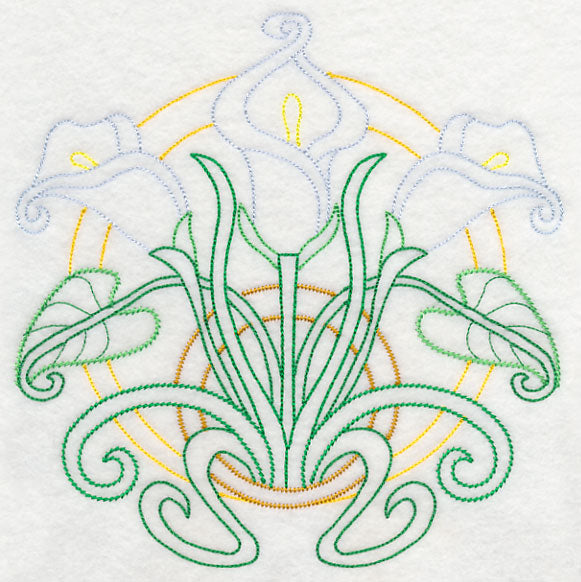 Art Deco Calla Lily - Circle (Vintage)