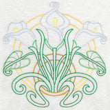 Art Deco Calla Lily - Circle (Vintage)