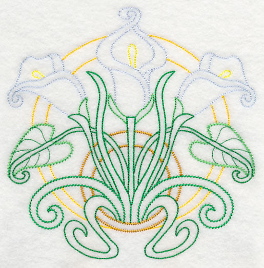 Art Deco Calla Lily - Circle (Vintage)