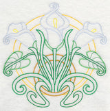Art Deco Calla Lily - Circle (Vintage)
