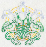 Art Deco Calla Lily - Circle (Vintage)