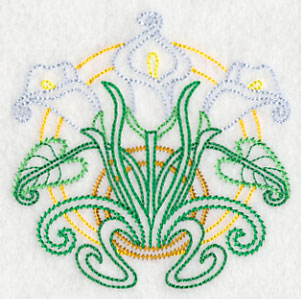 Art Deco Calla Lily - Circle (Vintage)