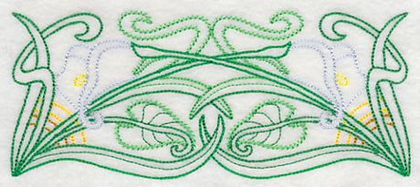 Art Deco Calla Lily - Horizontal Border (Vintage)