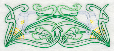 Art Deco Calla Lily - Horizontal Border (Vintage)