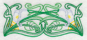 Art Deco Calla Lily - Horizontal Border (Vintage)