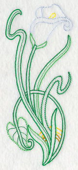 Art Deco Calla Lily - Vertical Border (Vintage)