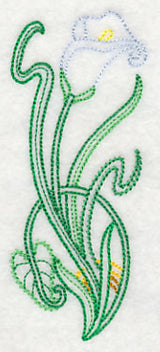 Art Deco Calla Lily - Vertical Border (Vintage)