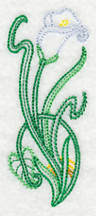 Art Deco Calla Lily - Vertical Border (Vintage)