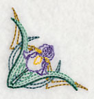 Art Deco Iris - Corner (Vintage)