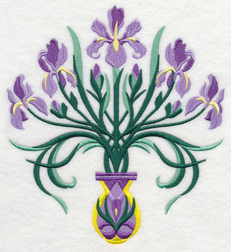 Art Deco Iris Bouquet