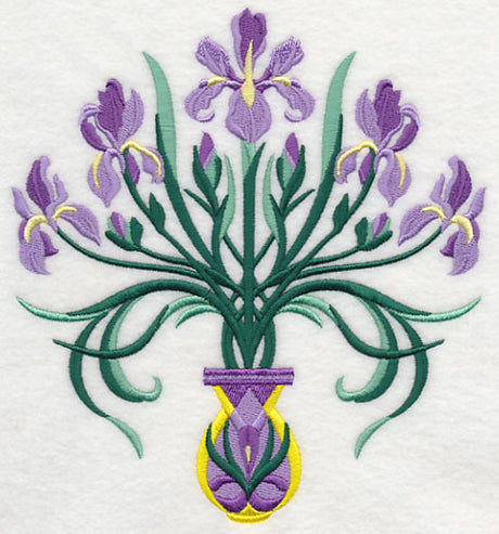 Art Deco Iris Bouquet