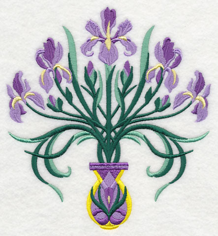 Art Deco Iris Bouquet