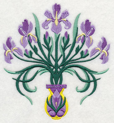 Art Deco Iris Bouquet