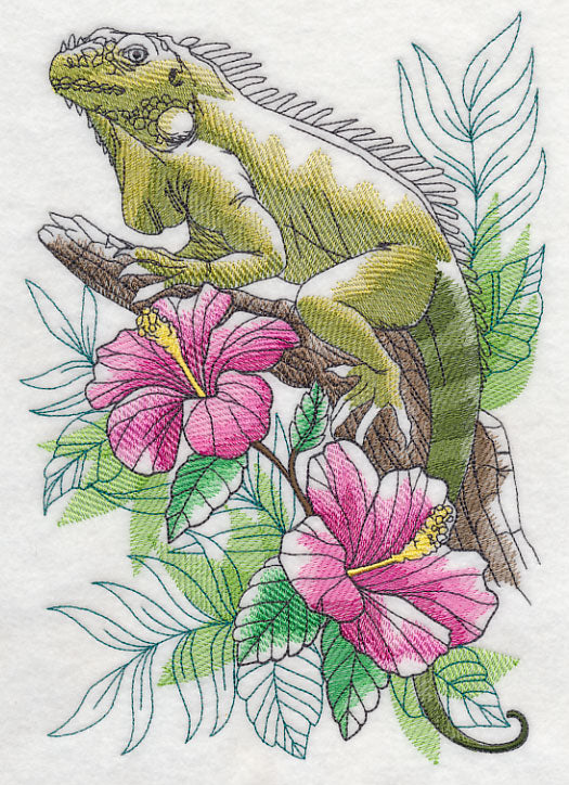 Tropical Iguana Sketch
