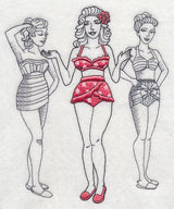 Retro Swimwear Fashion Plate - Bikini